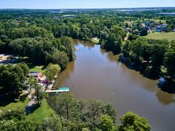 Młynek z lotu ptaka - przystań wodna