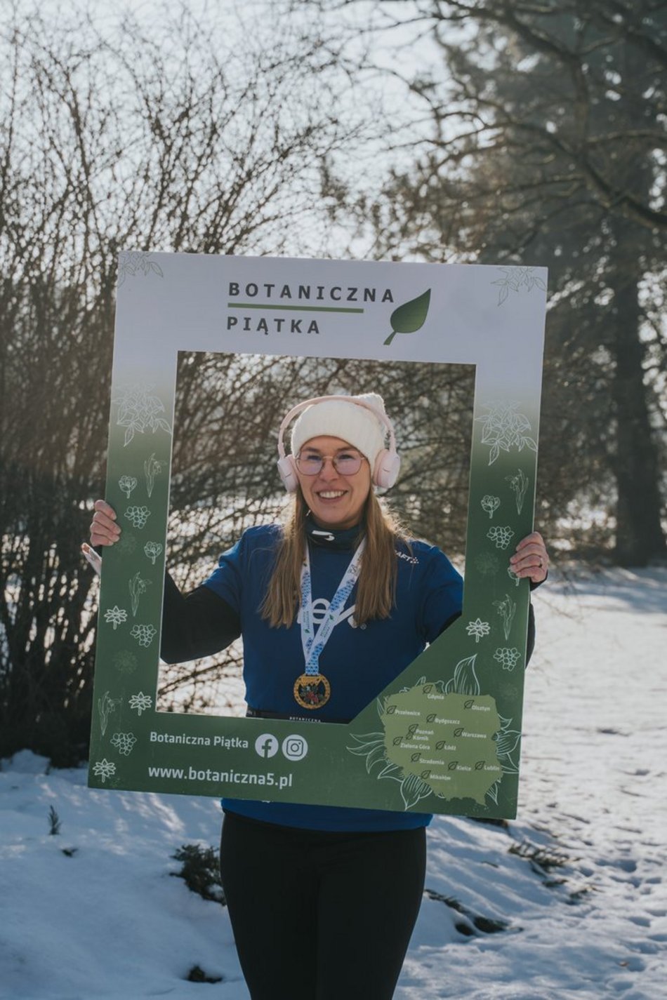 Botaniczna Piątka w Ogrodzie Botanicznym w Łodzi. Galeria z mroźnego biegu