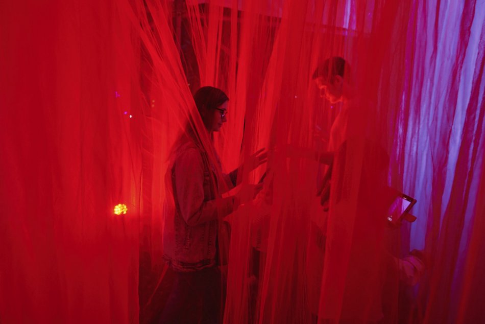 festiwal światła w parku w Łodzi