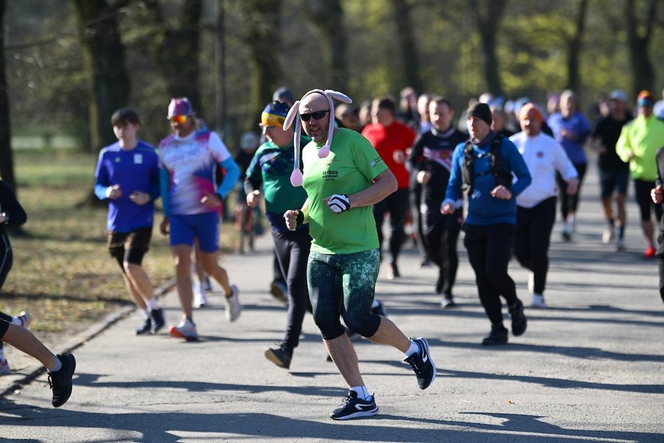 Łódź. Wielkanocny Parkrun w Parku Poniatowskiego
