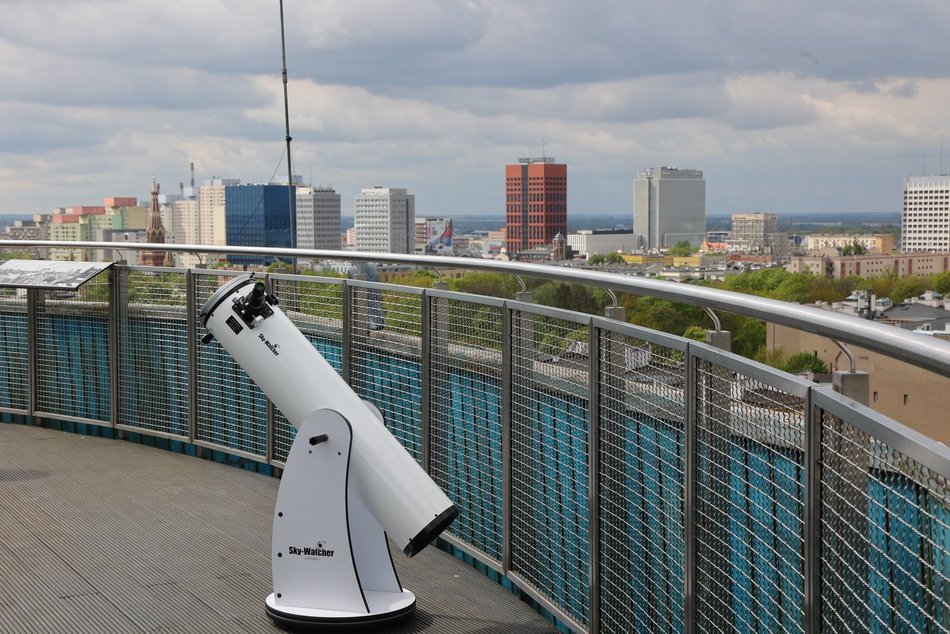 Widok z tarasu widokowego na chłodni EC1 Łódź