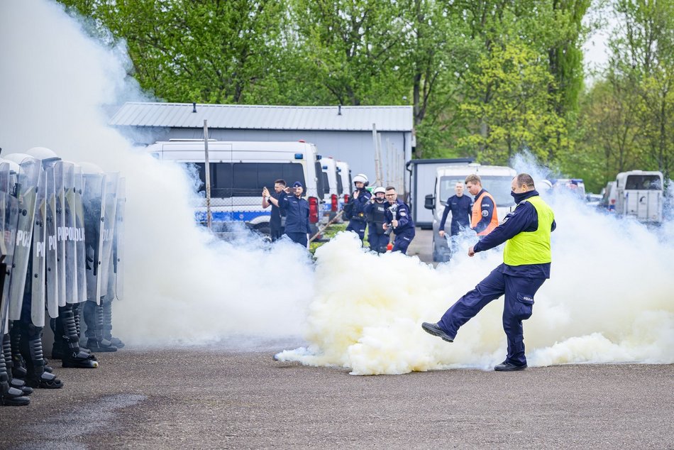 Łódź. Zwierzęta Straży Miejskiej na szkoleniu