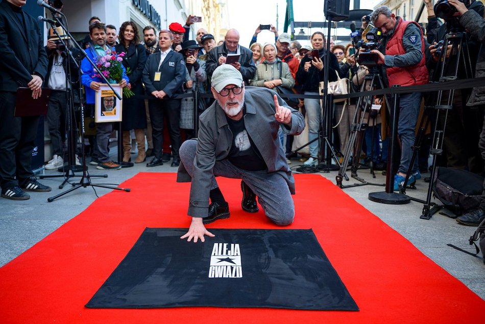 Łódź. Odsłonięto gwiazdę reżysera Wojciecha Smarzowskiego