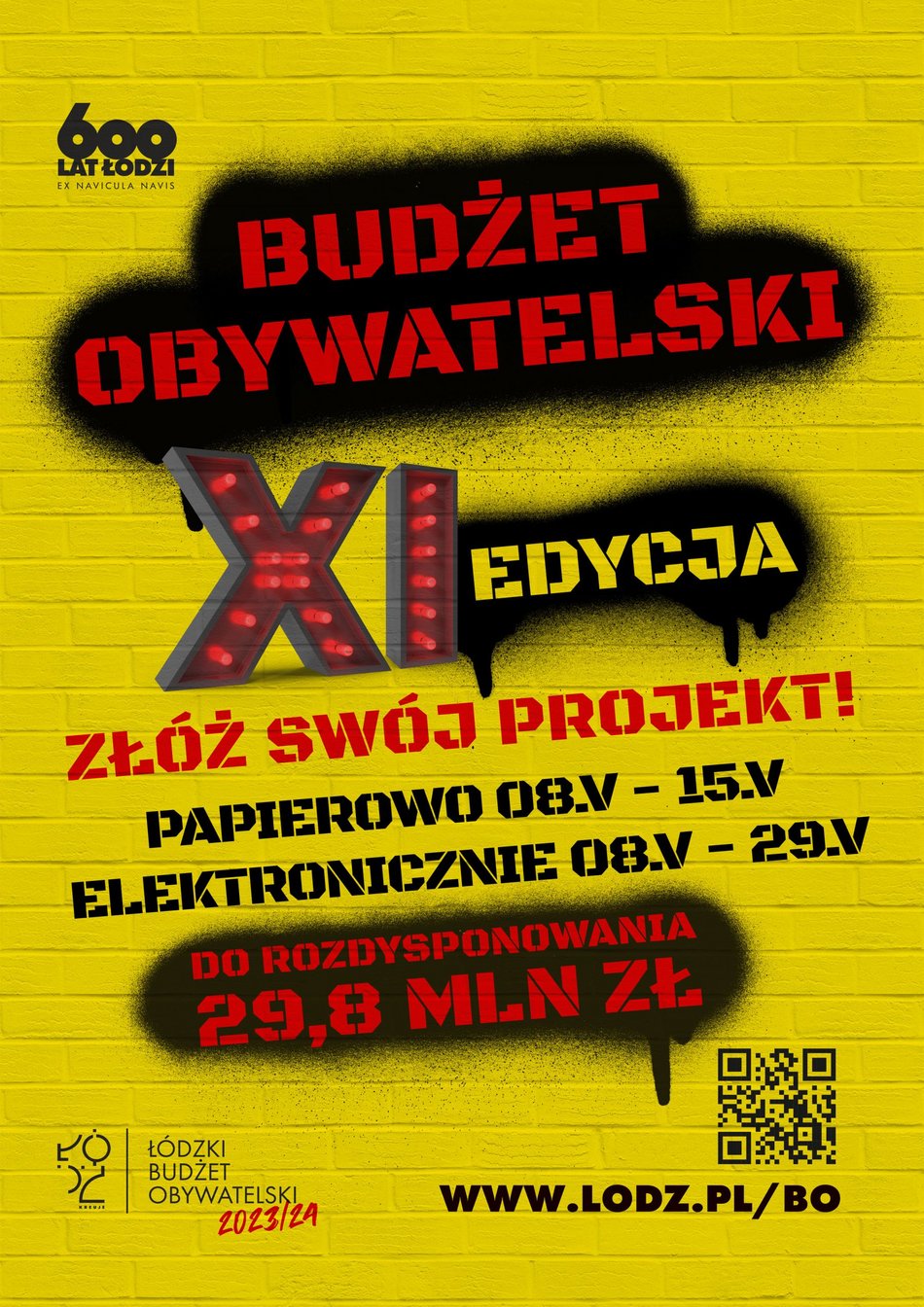 Budżet Obywatelski w Łodzi 2024 rusza 8 maja