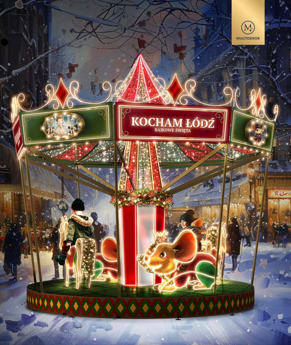 Łódź. Świąteczna iluminacja w Łodzi - wizualizacja