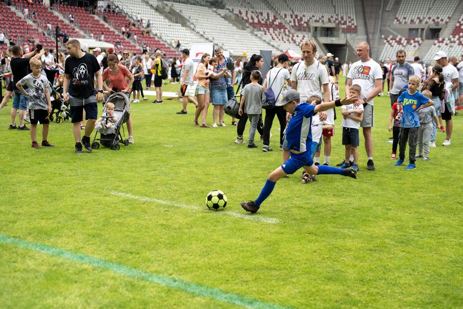 Piknik sportowy na stadionie ŁKS