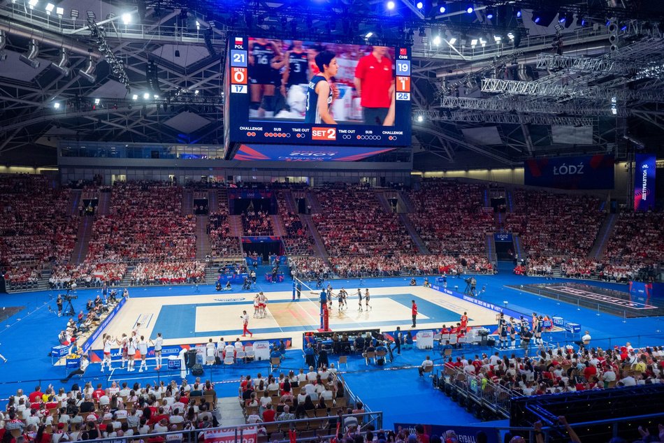 Łódź. Liga Narodów w Atlas Arenie w Łodzi. Byłeś/aś pierwszego dnia? Znajdź się w galerii!