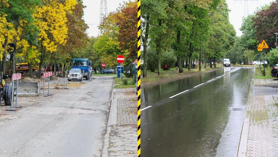 Łódź. Remonty dróg na Dąbrowie w Łodzi zmieniły osiedle. Nowe jezdnie, chodniki, parkingi i zieleń