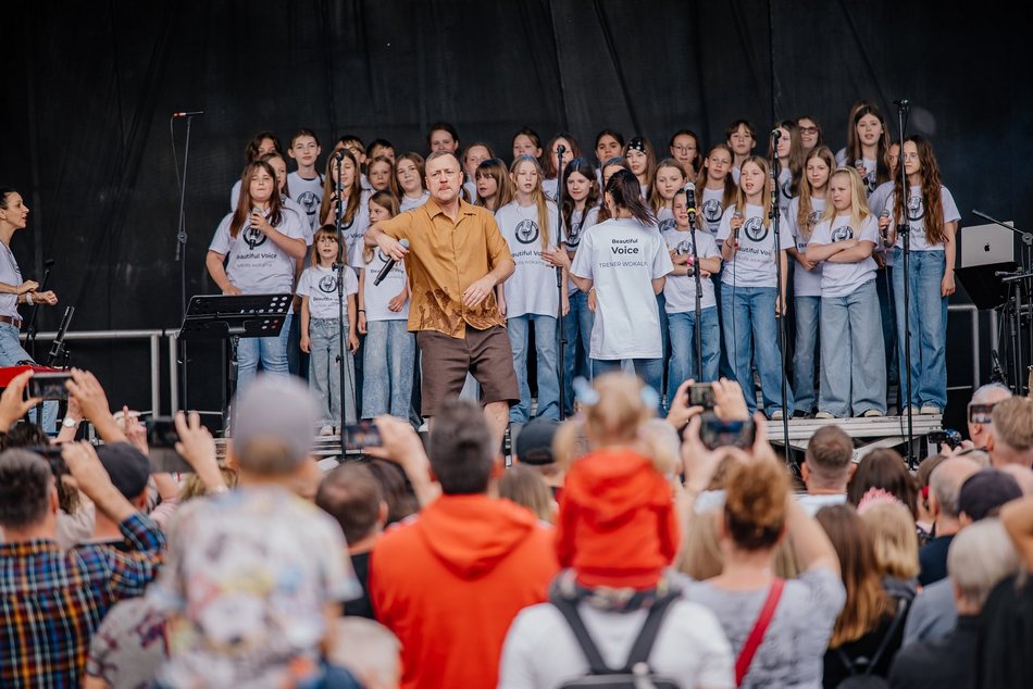 Łódź. Czesław Mozil na Miejskim Dniu Dziecka w Łodzi