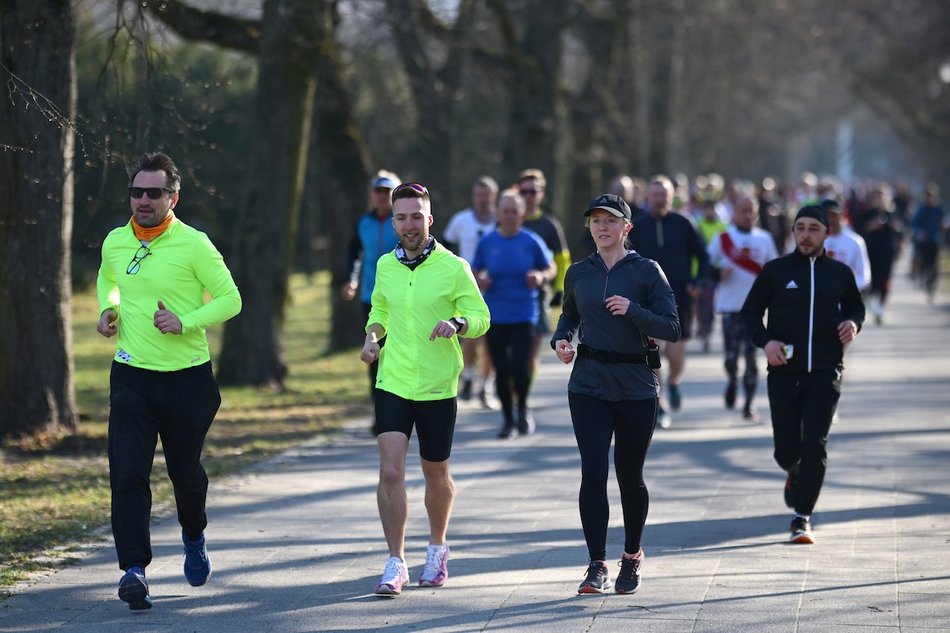 Łódź. Wielkanocny Parkrun w Parku Poniatowskiego