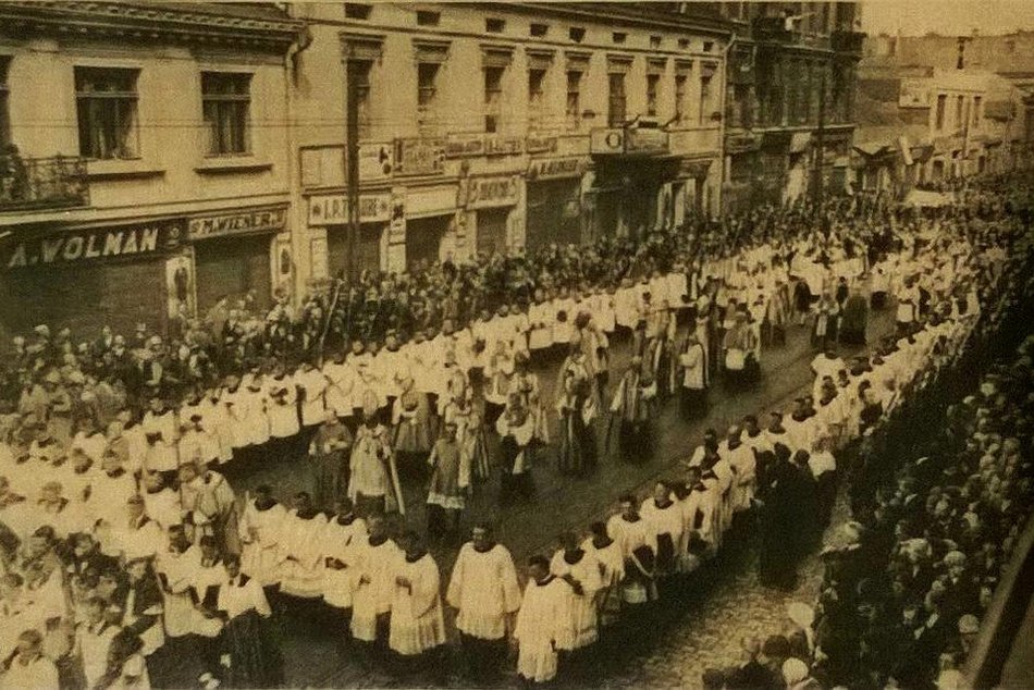 Łódź. Boże Ciało w 1928 r.