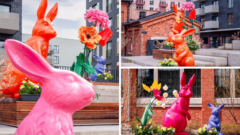 Łódź. Zające wielkanocne opanowały Fuzję! Widziałeś już te niezwykłe dekoracje?