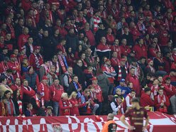 Kibice na meczu Widzewa Łódź z Górnikiem Zabrze