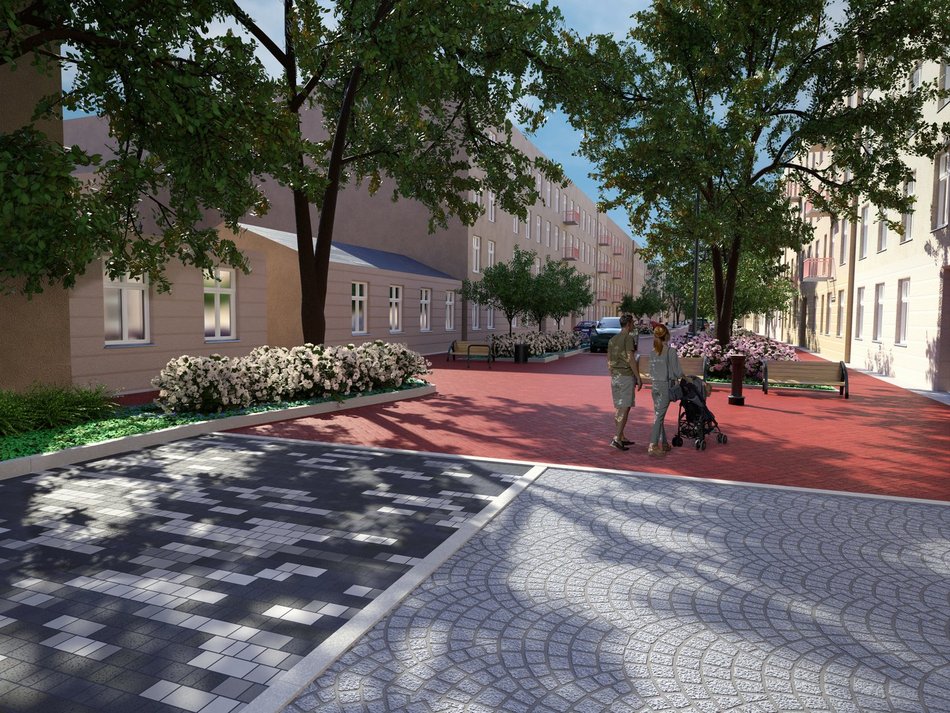 Woonerf - ul. Mielczarskiego - wizualizacja
