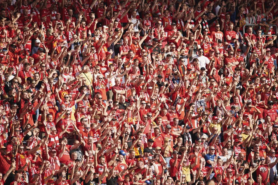 Kibice na meczu Widzew Łódź - Cracovia