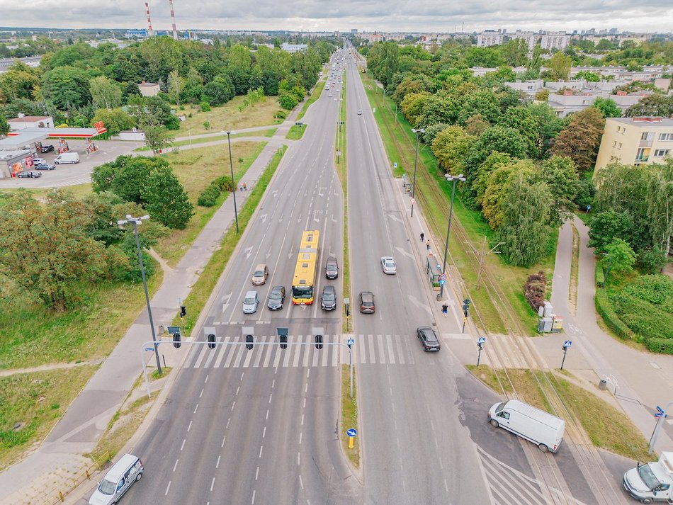 Łódź. Ulica Aleksandrowska w Łodzi przed remontem
