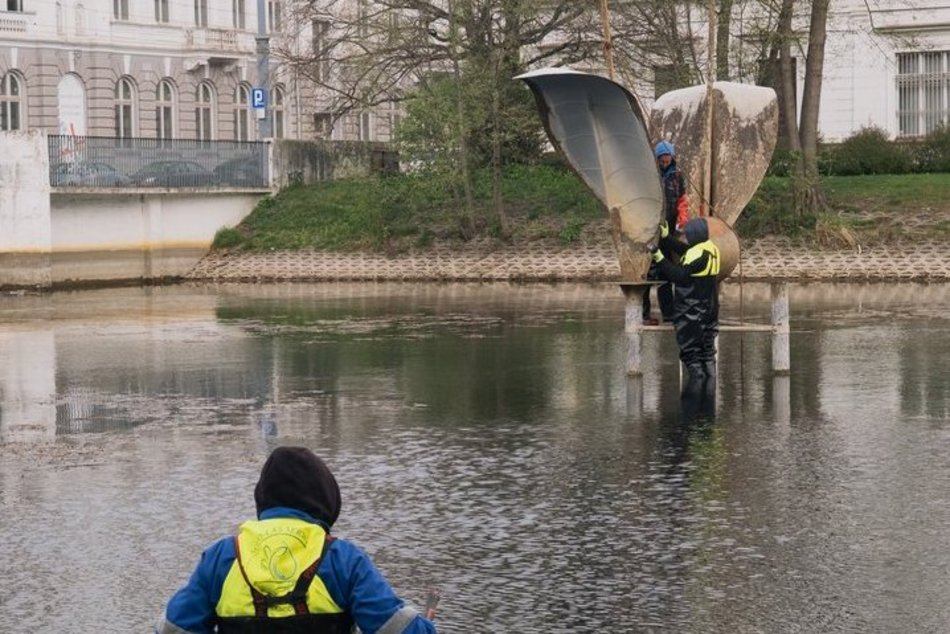Łódź. Demontują fontannę w Parku Reymonta