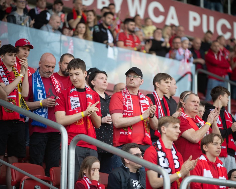 Kibice na meczu Widzew Łódź - Piast Gliwice