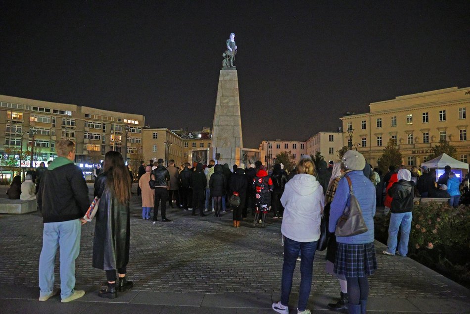 Projekcja na placu Wolności