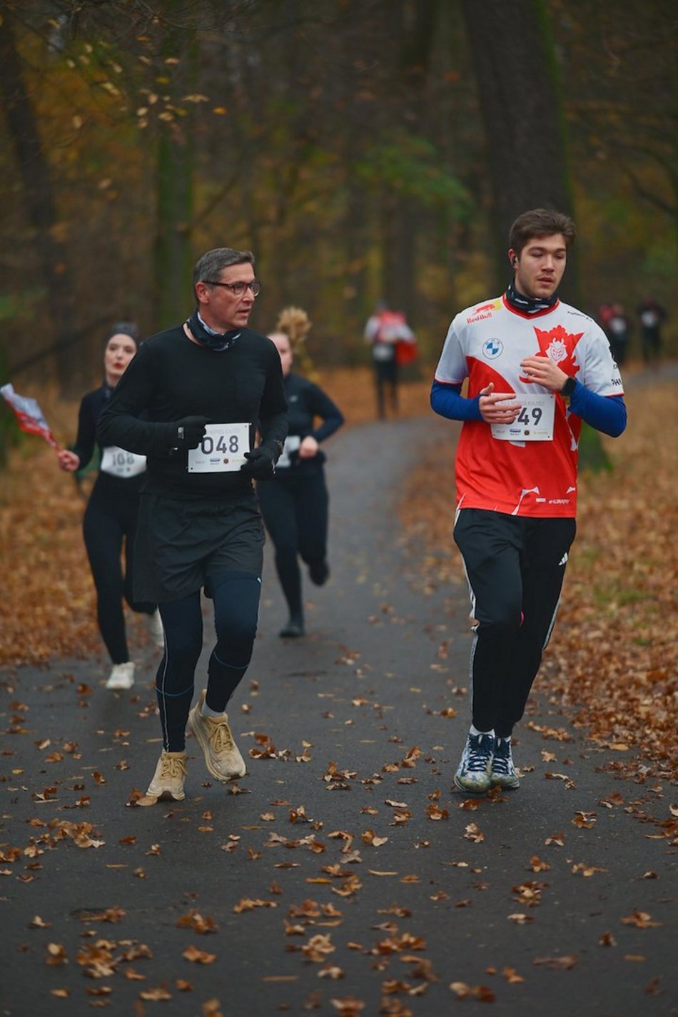Łódź. Bieg Niepodległości w parku Julianowskim