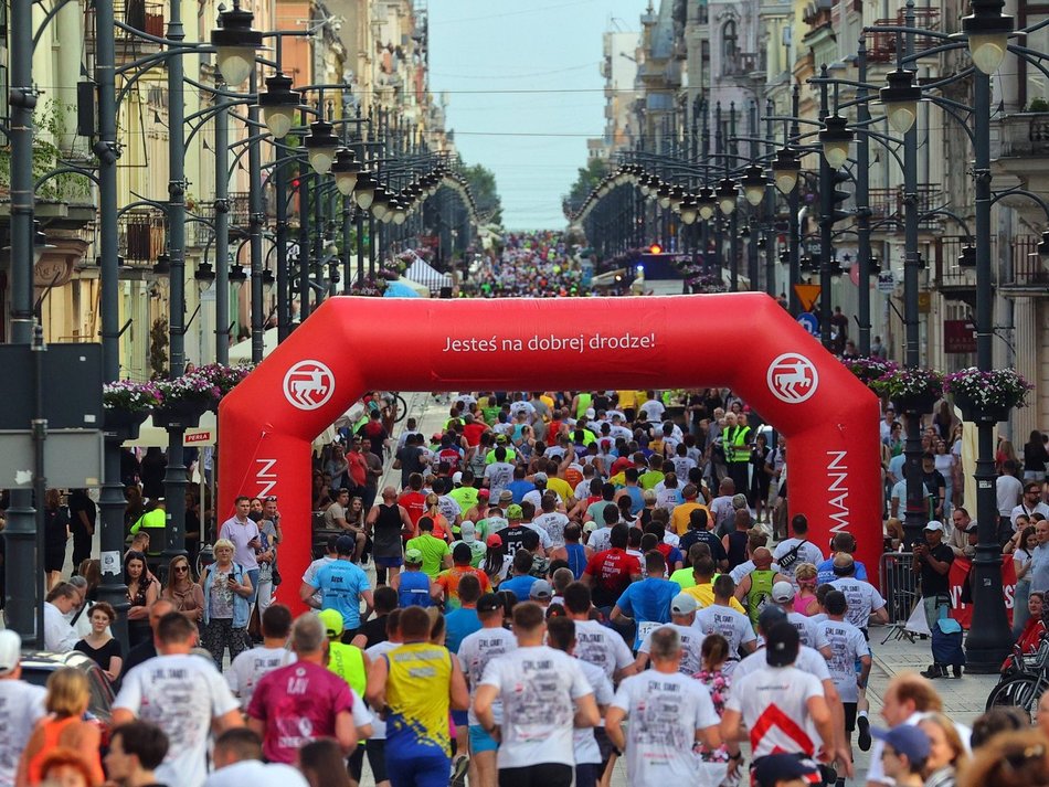 Łódź. Bieg Ulicą Piotrkowską Rossmann Run