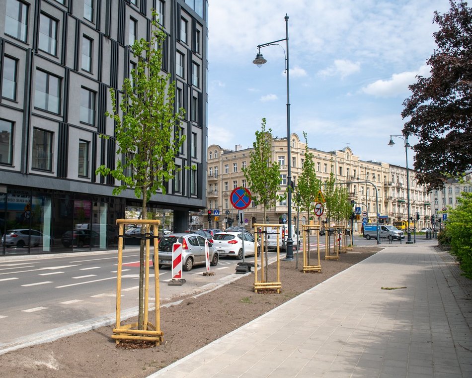 Łódź. Ulica Skłodowskiej-Curie w Łodzi