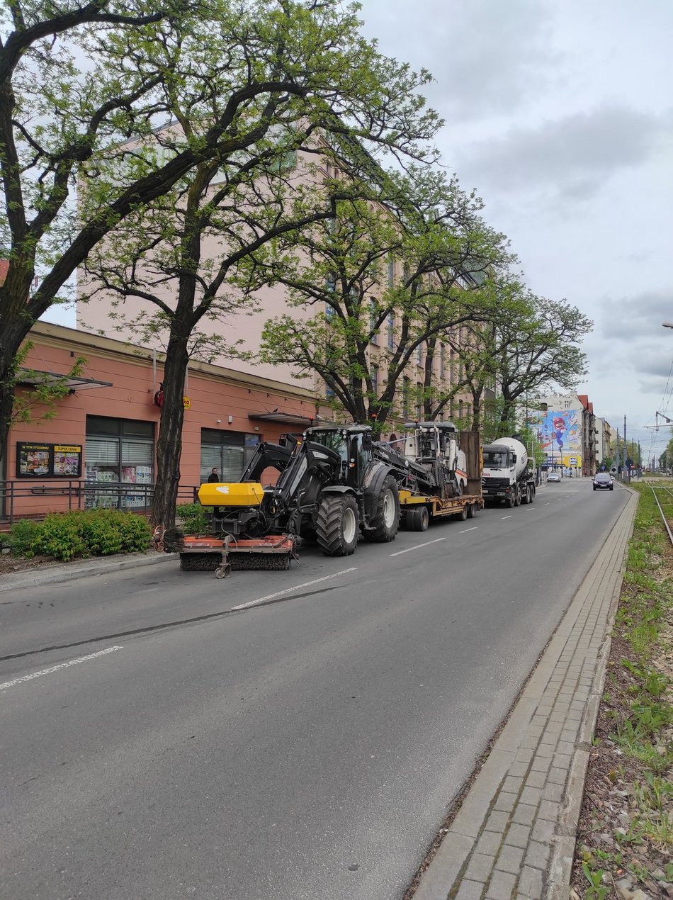 Remonty ulic w Łodzi. Naprawy nawierzchni na Kościuszki.