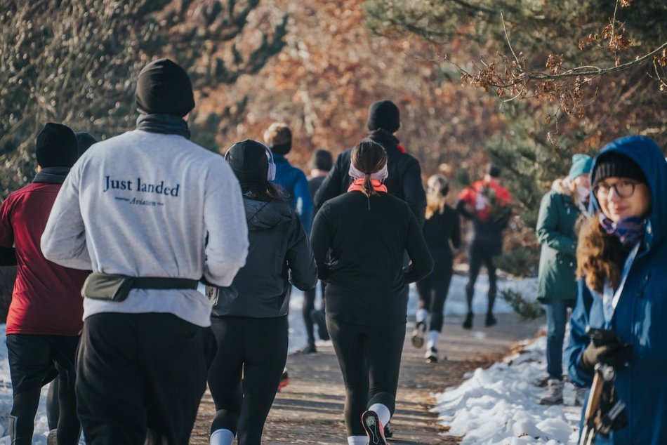 Botaniczna Piątka w Ogrodzie Botanicznym w Łodzi. Galeria z mroźnego biegu