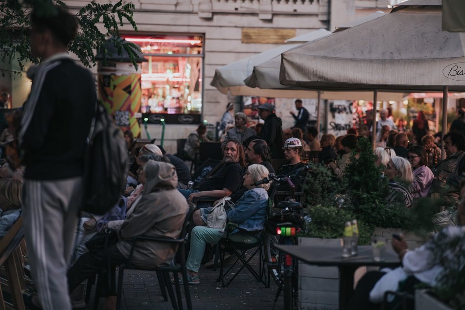 Łódź. Piotrkowska Kameralnie. Duet BLED wystąpił w pasażu Rubinsteina w Łodzi