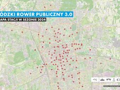 Łódzki Rower Publiczny - mapa stacji