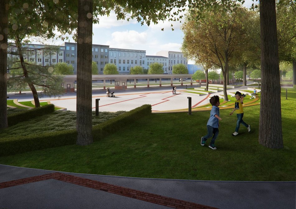 Park Staromiejski w Łodzi - wizualizacja