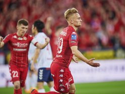 Piłkarze Widzewa i Górnika podczas meczu