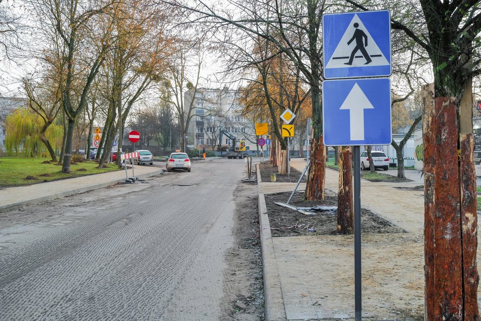 Remonty dróg na Dąbrowie w Łodzi