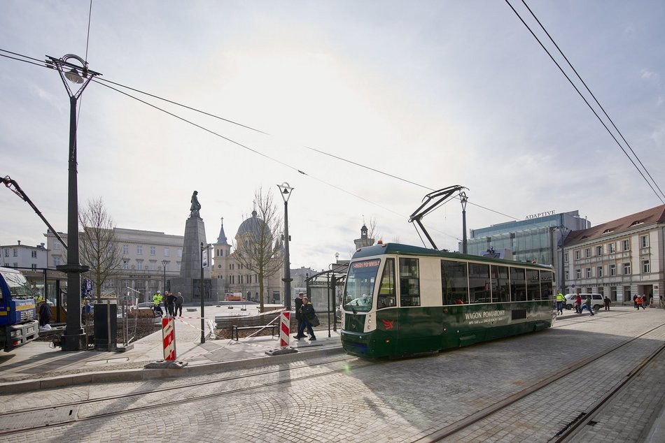 Przejazd testowy tramwaju MPK Łódź na ul. Legionów