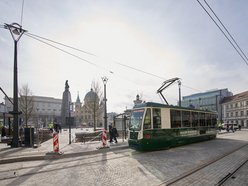 Przejazd testowy tramwaju MPK Łódź na ul. Legionów