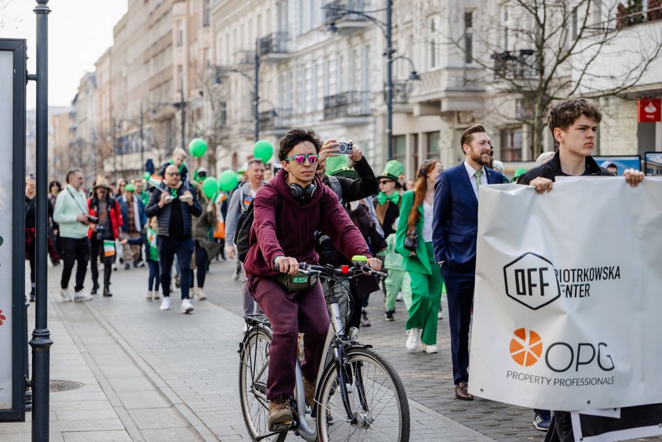 Zielona parada przeszła Piotrkowską! Tłumy świętują z okazji Dnia Świętego Patryka