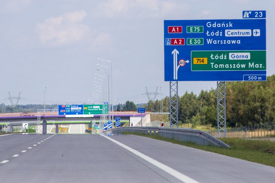 Remont na autostradzie A1 w kierunku Gdańska