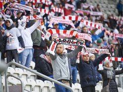 Kibice na meczu ŁKS Łódź - Chojniczanka Chojnice