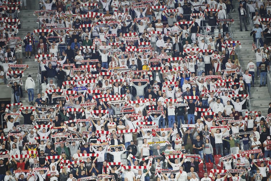 Kibice na meczu ŁKS Łódź - Jagiellonia Białystok