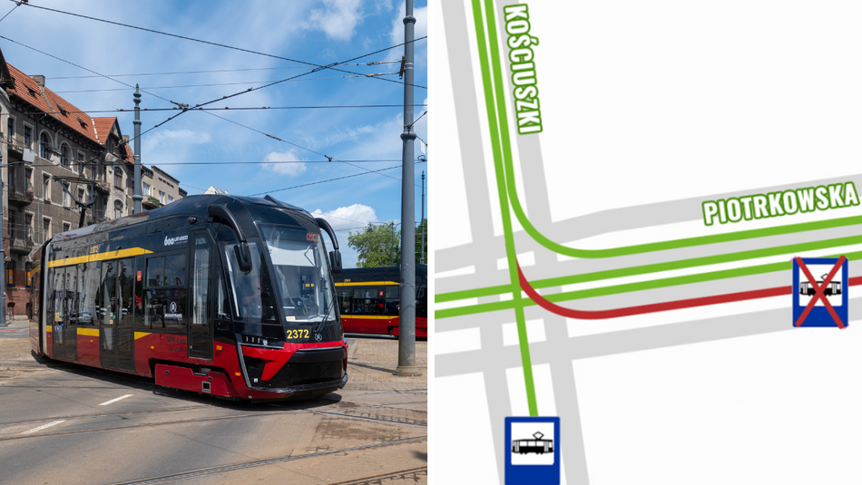Łódź. Remont torowiska przy Kościuszki i Mickiewicza