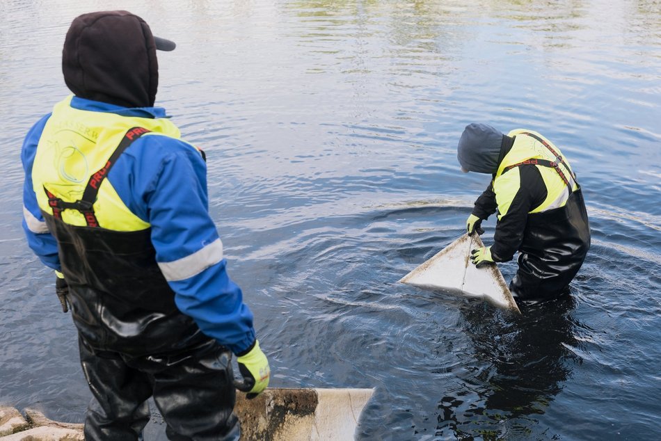 Łódź. Demontują fontannę w Parku Reymonta