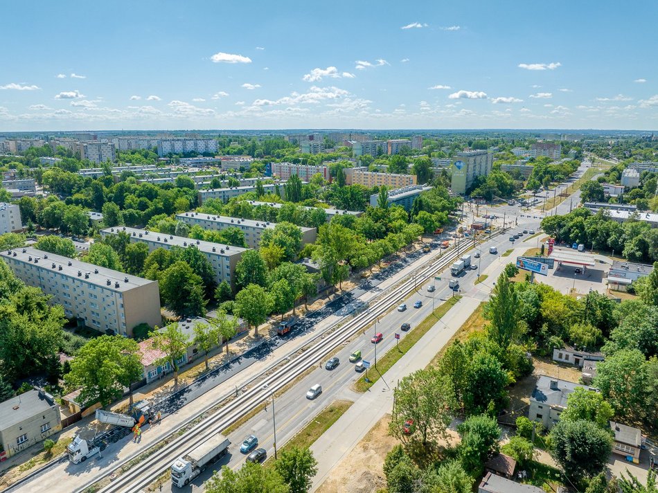 Remont al. Śmigłego-Rydza. Lanie asfaltu