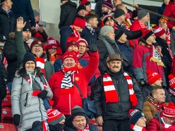 Kibice na meczu Widzewa Łódź z Pogonią Szczecin