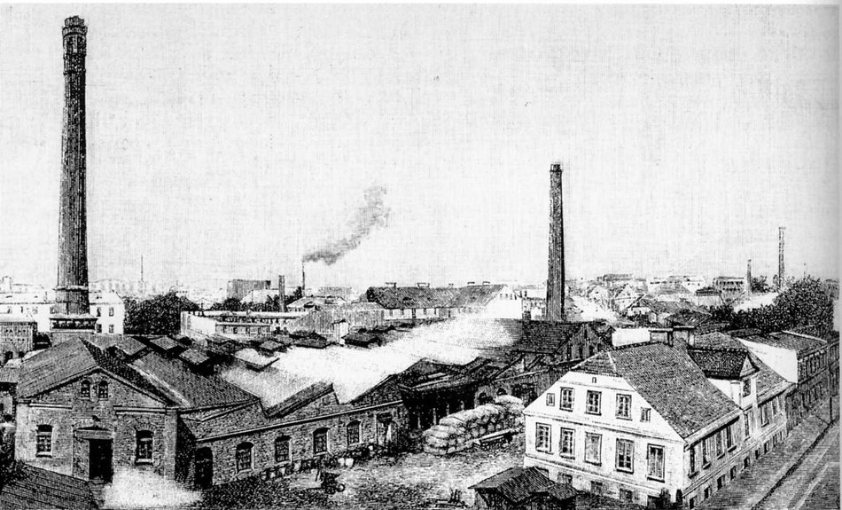 W II poł. XIX w. działały już pierwsze wielkie fabryki włókiennicze