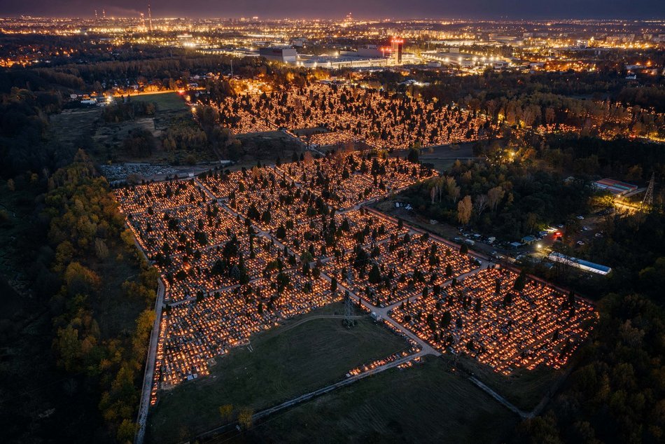 Cmentarz Szczecińska w Łodzi wygląda magicznie. Wybierz się na spacer w zaduszki