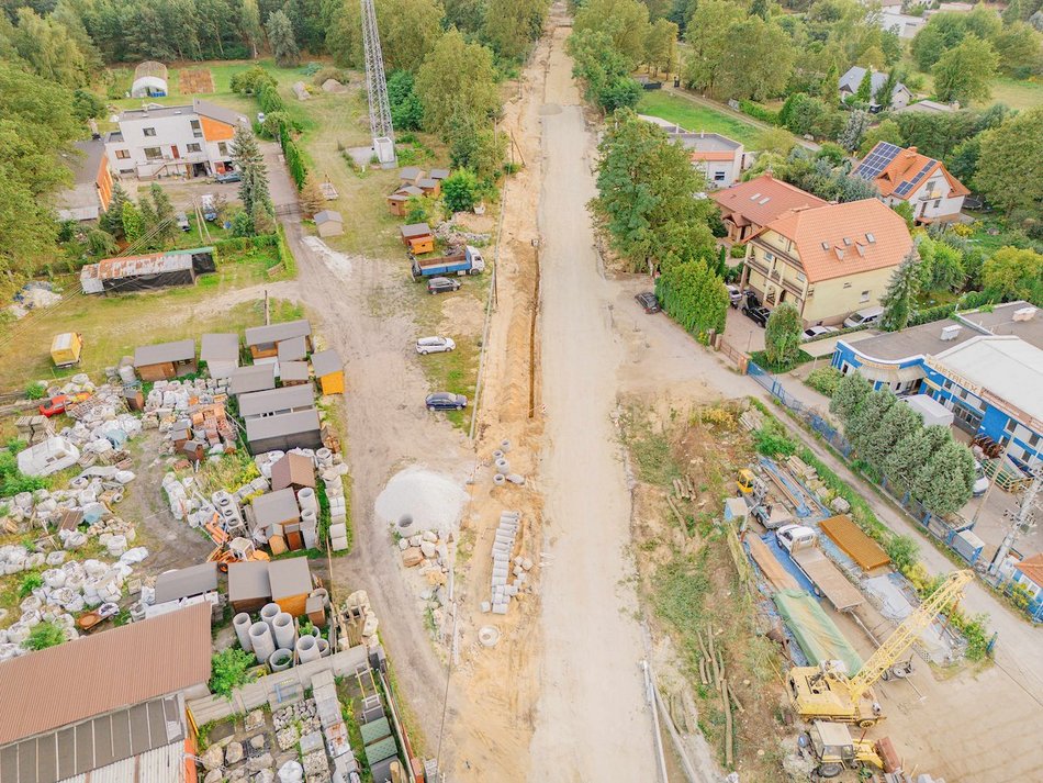 Wielki remont Szczecińskiej w Łodzi. Widać już rondo przy Rąbieńskiej