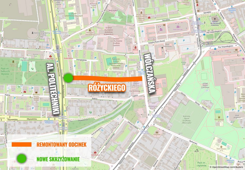 Łódź. Nowa droga do Politechniki w Łodzi. Ułatwi dojazd na Górniak