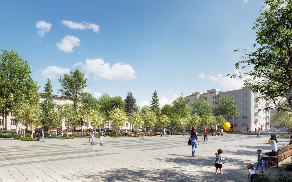Plac Dąbrowskiego szykuje się do remontu! Zielony projekt rodem z lat 60.