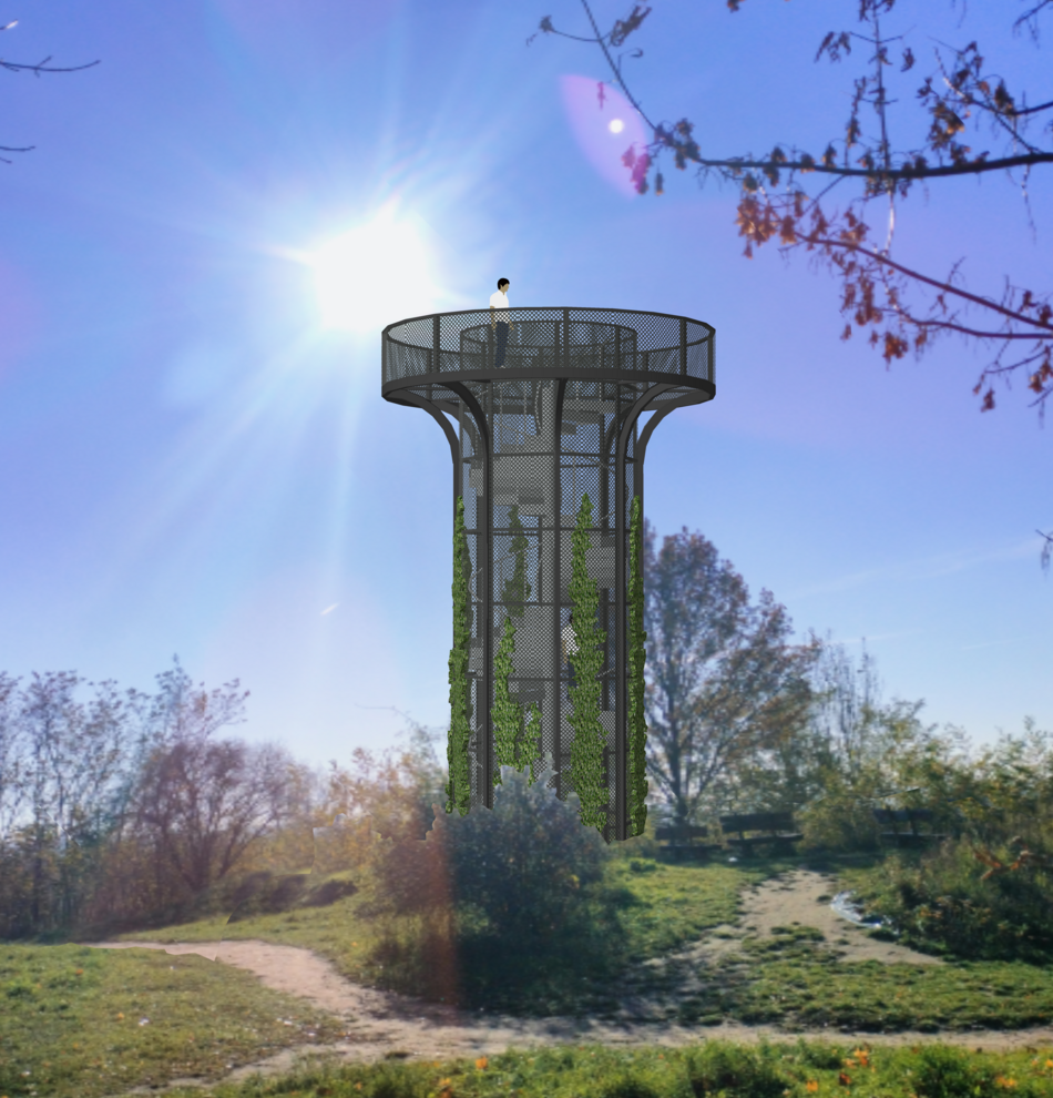 Łódź. Wieża widokowa na Górce Rogowskiej