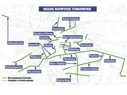 Łódź - mapa nowych torowisk